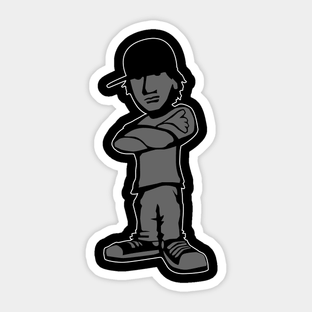 Kid with Attitude Sticker by hobrath